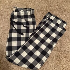 J. Crew Black and White Plaid Pajama Pants Size XS